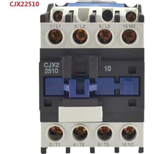 AC Contactor CJX2-2510 25A NO 3-Phase DIN Rail Mount Electric Power Contactor 24V 36V 110V 220V 380V
