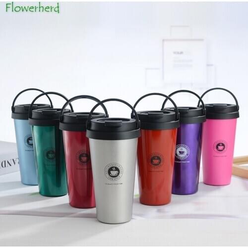 304 Stainless Steel Creative Coffee Mug Coffee Cup Hot Drink Thermos Cup Handle Cold Storage Cup Portable Coffee Cup Car Cup