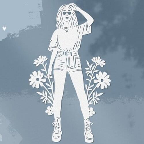 Girl metal cutting die flower craft die template for diy Scrapbooking emboss paper card making die mould stencil