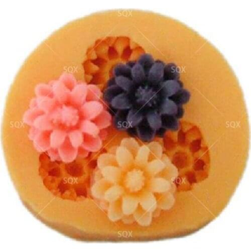 Mini Chrysanthemum shape Fondant Cake Baking Molds,Moule Silicone,Cake Decorating Tools Pastry Tools Kitchen Accessories SQ1596