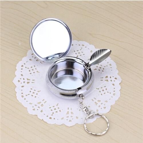 Mini Portable Car Ashtray Pocket Cigar Ashtray Stainless Steel Smokeless Ashtray Cigarette Smoke Holder Gift for Boyfriend