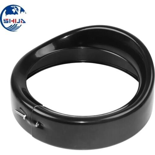 Motorcycle 7inch Headlight Trim Ring Headlamp LED Visor Style Cover For Harley Touring Road King Electra Glide Softail FLD/FLH