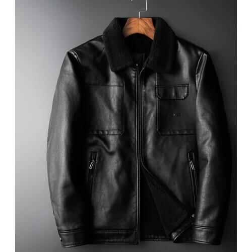 6XL 7XL Oversized 8XL 5XL Thick Men Winter Leather Jacket 2020 New Style Keep Warm Stylish Handsome Coat 1919