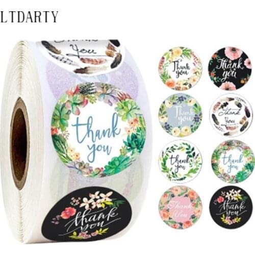 500pcs Rose gold Thank You Stickers Seal Labels Scrapbook Handmade Sticker Wedding Party Christmas Gift Bag Decorations