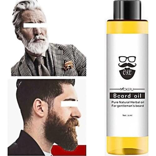 30ml Beard Oil Natural Organic Thick Anti-flaking Beard Care Oil Lasting Moisturizing Beauty Beard Growth Spray