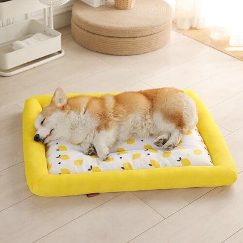 KANGFEILE Dog Cooling Mat Pet Ice Pad Teddy Mattress Pet Cool Mat Bed Cat Summer Keep Cool Ice Silk Cooling Dog Mat for Dogs