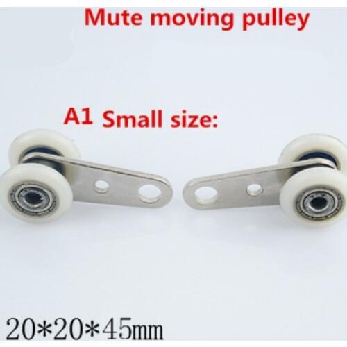 Wholesale Window curtain parts hanging double wheels ball bearing hanging round wheels heavy curtains hanging round