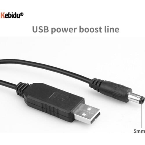 Portable USB power boost line DC 9V / 12V Power Supply Router Adapter Step Up Module Boost Converter 2.1x5.5mm Wire