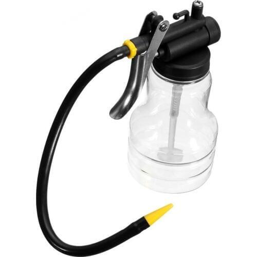 250ml Transparent High Pressure Pump Oiler Lubrication Oil Can Plastic Machine Oiler Grease M8617