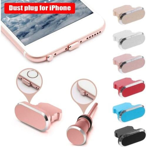 Anti Dust Plug Cap Cover For Charger Dock Plug 3.5mm Headset Earphone Jack Metal Plug Dust-proof For Iphone 12 11 X XR Max Plus