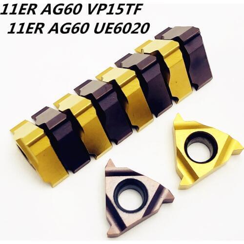 Thread cutter 11ER AG60 VP15TF/UE6020 positive angle external thread carbide tools CNC machine tool milling tool thread insert