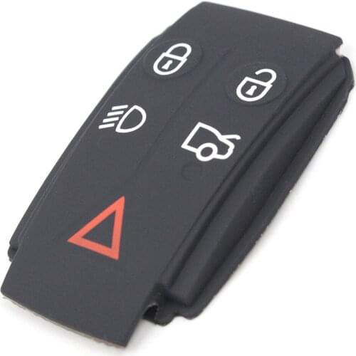 KEYECU Key Rubber Pad for Jaguar X S E F TYPE XJ XK XF XKR Remote Key FOB 4+1 Button