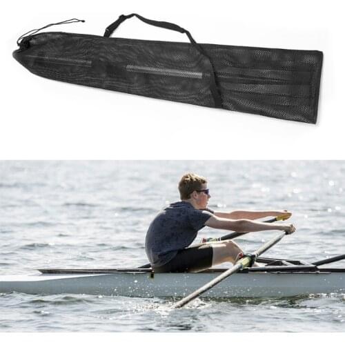 1 Pc Drawstring Mesh Kayak Paddle Bag Split Shaft Storage Transport Bags Adjustable Strap For Outdoor Rowing Inflatable Boat