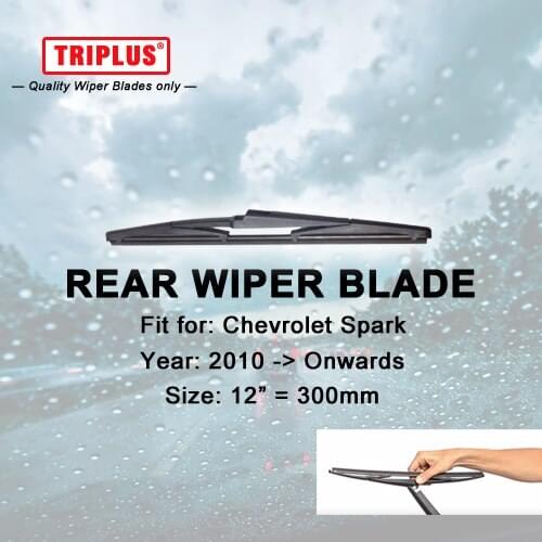 Rear Wiper Blade for Chevrolet Spark (2010-Onwards) 1pc 12" 300mm,Car Rear Windscreen Wipers Back Window Windshield Wipers