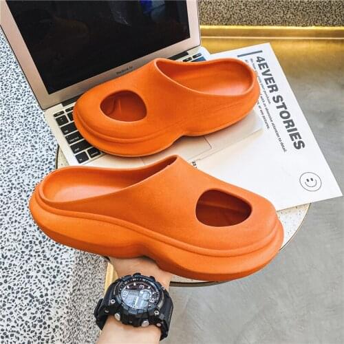 Home slippers 2021 summer Flip Flops l outdoor Slides soft Men women Indoor bathroom Flat EVA beach slippers sandals 36-46