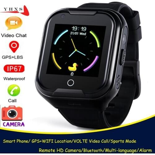 IP67 Waterproof Smart 4G Remote Camera GPS WI-FI Kids Student Wristwatch SOS Video Call Monitor Tracker Location Android Watch