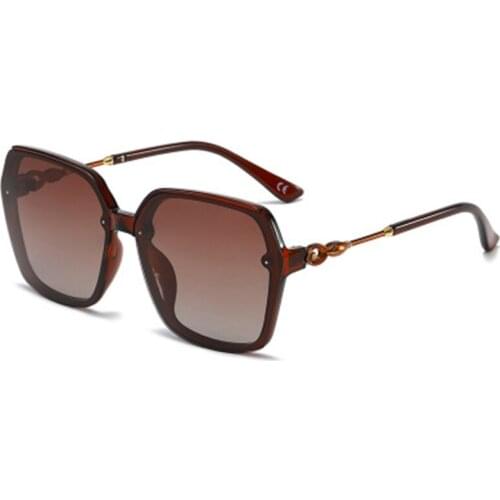 2021 Square Metal Gradient Ball Lady Driving Sunglasses Sun Glasses Polarized Women