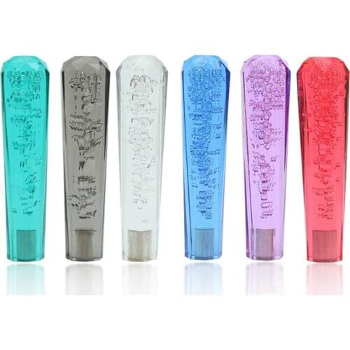 Crystal Diamond Car Gear Shift Knob 5 Colors Universal 20cm Color Night Light Bubble Car Gear Stick Head Acrylic Shifter Knob