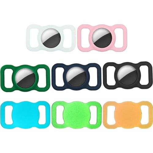 Protective Case for-Apple Airtag 2021 Portable Silicone for Dog Cat Pet Collar Protector Tracker Cover Case for Backpack