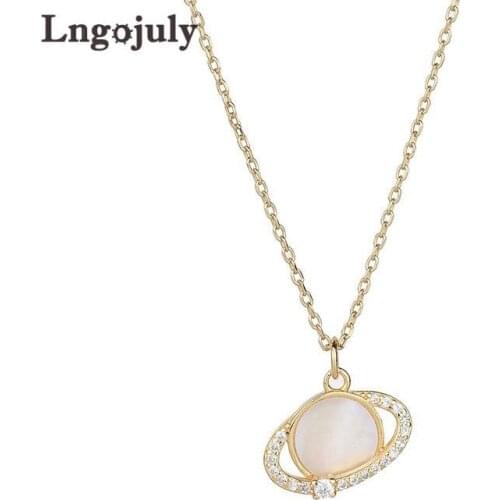 Pure 925 Sterling Silver Women Necklace Fine Jewelry Stellar Pendant Necklaces For Bride Wedding Party Solid Silver 925 Jewelry