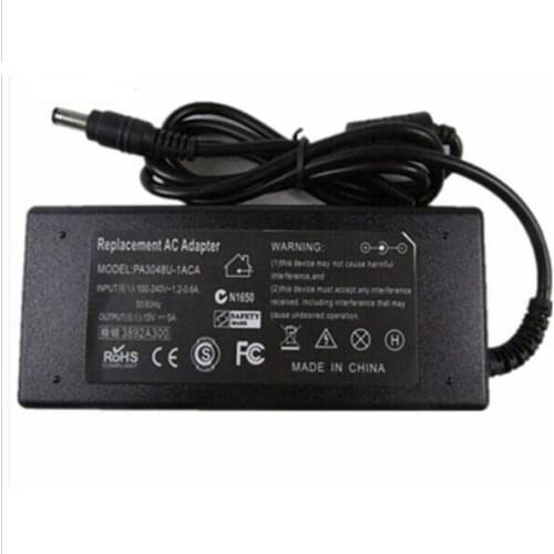 15V 5A 75W AC DC Power Supply Adapter Battery Charger for Toshiba PA3469U PA3201U-1ACA PA2521U-2ACA PA3283U