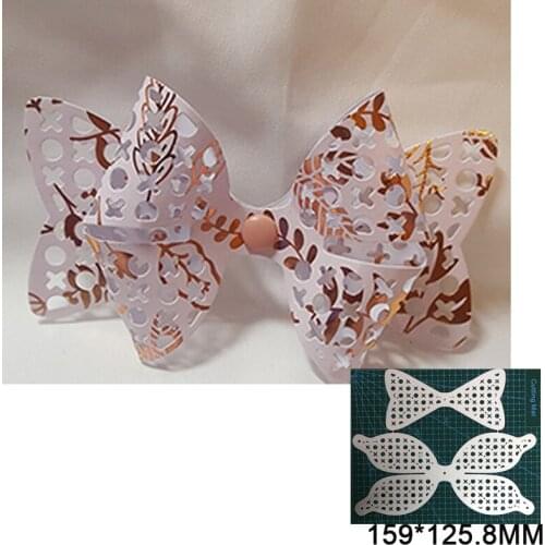 2pcs 3D three-dimensional Bow Metal Cutting Dies For DIY Scrapbooking Album Paper Cards Decorative Crafts Embossing Die Cuts New