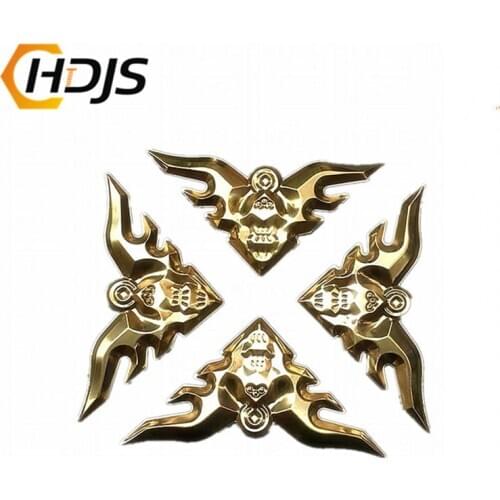 4Pc unique 304 metal crafts corner applique frame wall door furniture stainless steel decoration bat flower