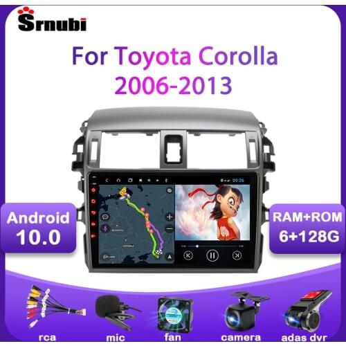 Android 10.0 4G 9" 2Din 4G+64G Car Radio For Toyota Corolla E140/150 2006-2013 Multimedia Player Navigation GPS RDS Auto Stereo