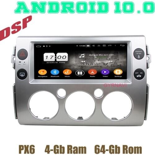 PX6 Android 10.0 Car GPS radio DSP Player for toyota FJ Cruiser 2007 2008 2009 2010 2011 2012 2013 2014 2015 2016 wifi 4+64GB