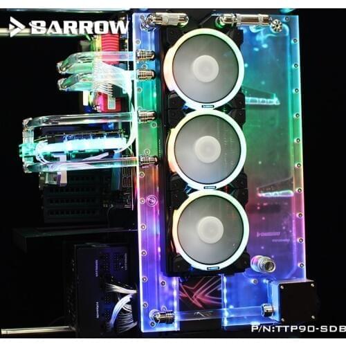 Barrow TTP90-SDB, Waterway Boards For Thermaltak Core P90TG Case, for Intel CPU Water Block & Single / Dual GPU / Pump Building