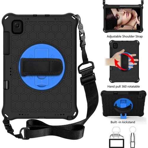 360 Degree Rotation EVA Cover with Shoulder Strap for Samsung Galaxy Tab A7 10.4 Kids Case 2020 T500 T505 Funda Case