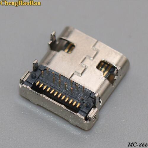 ChengHaoRan 2Pcs High speed data interface micro 24pin USB-C USB 3.1 Type C mother Socket Connector SMT type charging interface