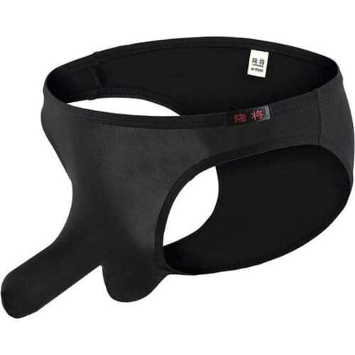 Mens Briefs Ice Silky Panties Ultra-thin Breathable Underpants Man Elephant Nose Briefs Comfortable Underwear Boxer