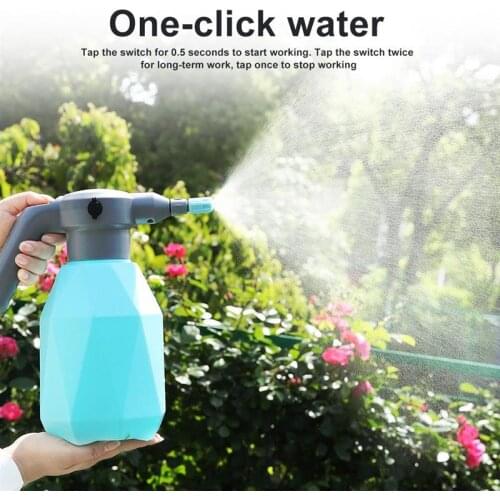 1pcs Electric Garden Sprayer Waterproof Automatic Sprayer Bottle 360 Degree Adjustable Rotating Nozzle Automatic Watering Can
