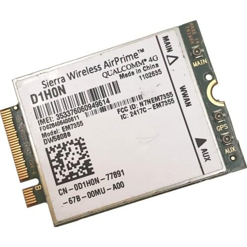EM7355 DW5808e LTE/EVDO/HSPA+42Mbps NGFF 4G for Dell Venue 11 Pro Latitude 14 12 11 Pro Latitude 14 12 AirPrime