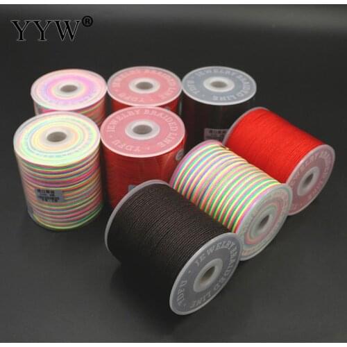 1.5mm 281m Cotton Cord Nylon Thread Cord Chinese Knot Plastic String DIY Rope Bead Bracelet Necklace Jewelry Making Black Red