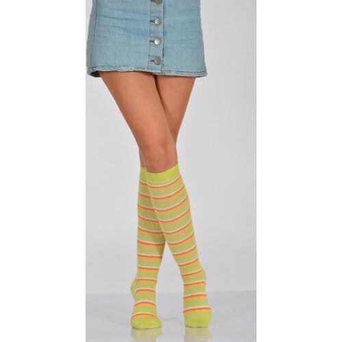 Idilfashion Women Metal Circles Lower Stocking-Green-B-ART013 (3'LÜ PACKAGE)