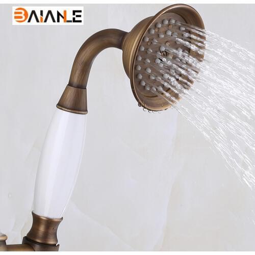 Brass Antique Bathroom Handheld Shower Head for Shower Faucet Hand Shower Head for Bathroom Chrome Finished