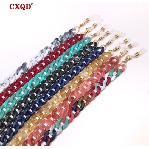 Leopard Acrylic Sunglasses Chain Chic Womens Eyeglass Chains Reading Glasses Chain Eyewears Cord Holder Neck Strap Lanyard 75cm