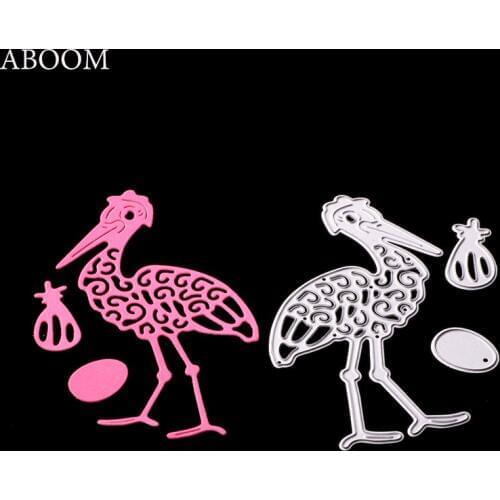 ABOOM Hot Selling Cute Animla Bird Design Metal Carbon Steel Die Cut Embossing Folder Scrapbboking Album Photo Cutting Dies