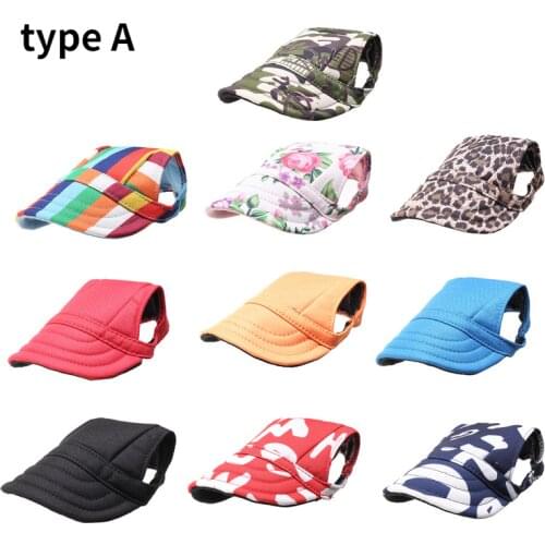 Cute Pet Dog Hat Baseball Cap Solid Oxford Cap Outdoor Travel Sports Sun Hats for Puppy Large Pet Dog pet Headdress Accessories