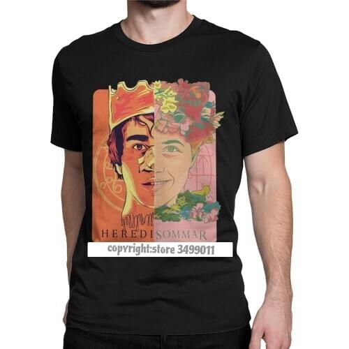 Mens Tee Shirt Heredi Sommar Novelty Cotton Tees Midsommar Horror Movie Tshirts Crew Neck Clothes