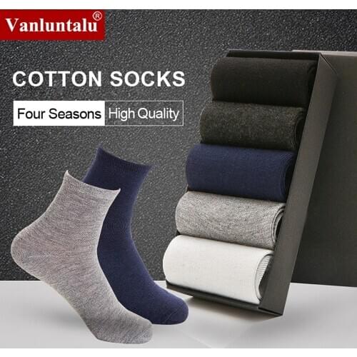 10/20 Pairs/set Cotton Mens Socks Black White Business Man Socks Soft Breathable Summer Winter For Male Socks Plus Size 38-46