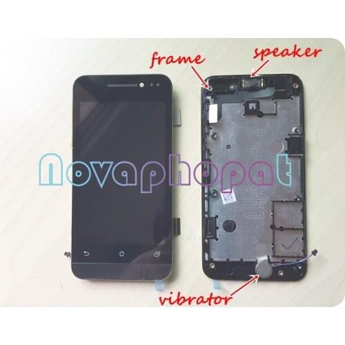 Novaphopat TOP Digitizer Screen For Asus Zenfone 4 A400CG LCD Display With Touch Screen Sensor Full Assembly Frame Replacement