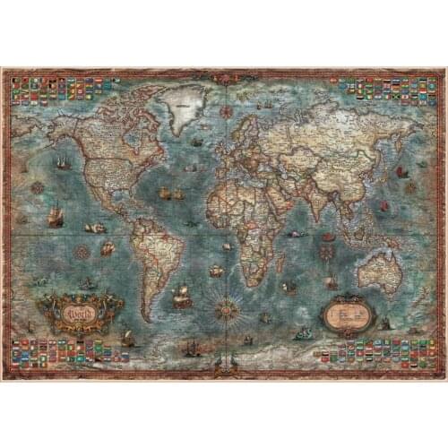 Jigsaw Puzzle 8000 Pieces Adult Retro World Map Creative Educational Toys Puzzles Children Learning Toys Juguetes Toy BC50PT