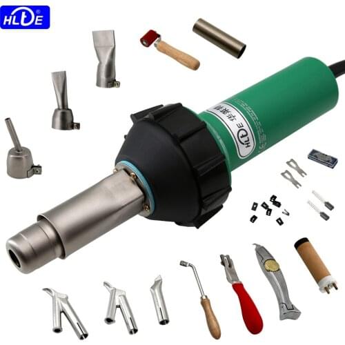 HLTE 1600W Plastic Hot air welding gun pistola blower pvc banner welder tarpaulin welding tools for plating tank car bumper