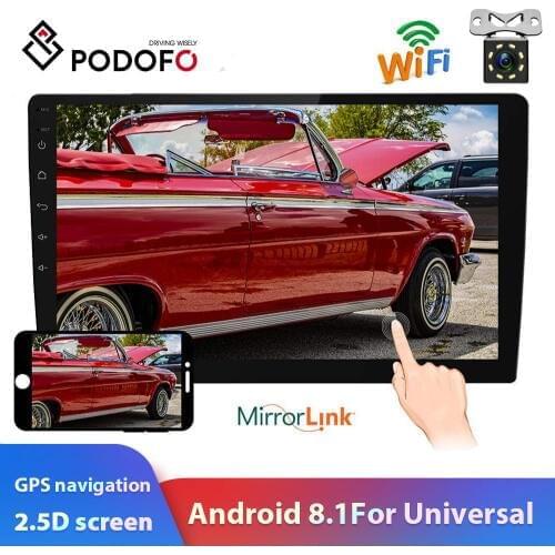 Podofo 2 din Android Car Radio 9"&10.1" GPS 2 DIN GPS Car Multimedia Player For Volkswagen Nissan Hyundai Kia toyota Car Stereo