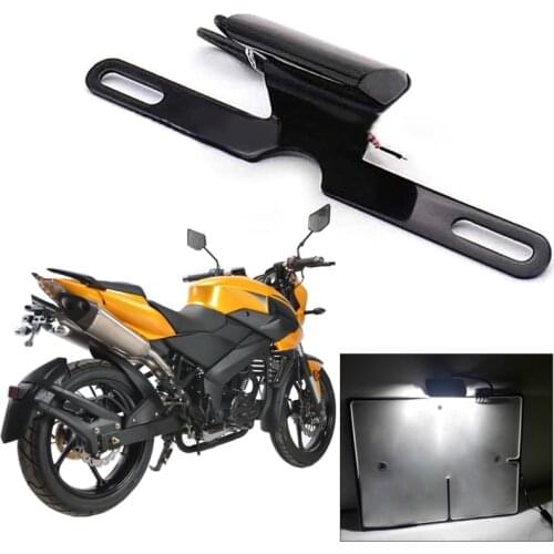 Universal License Plate LED Light Motorcycle Accessories For HON DA SUZUKI Lamp Bracket Waterproof