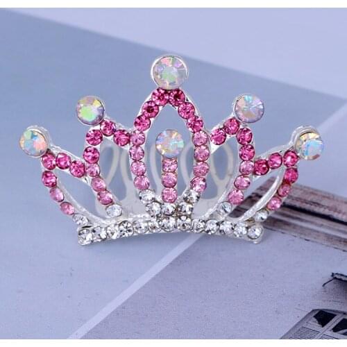 Queen Crown Tiara Headband for Women Girls Birthday Party Decoration Cake Topper Small Size Crystal Rhinestone Birthday