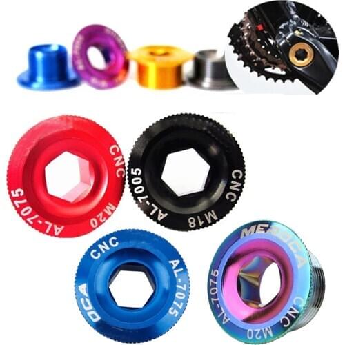 M18/M19/M20 Bicycle Bracket Alloy CNC Crankset Nut Crank Cover Crankset Screws Crank Arm Fixing Bolt Crank Bolt Cover Cap